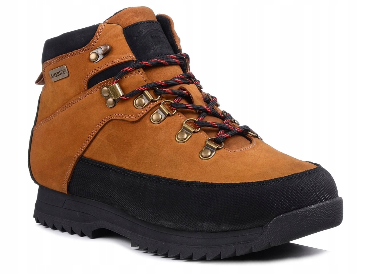 Buty męskie zimowe ocieplane trekkingowe skórzane American Club 92/23 43