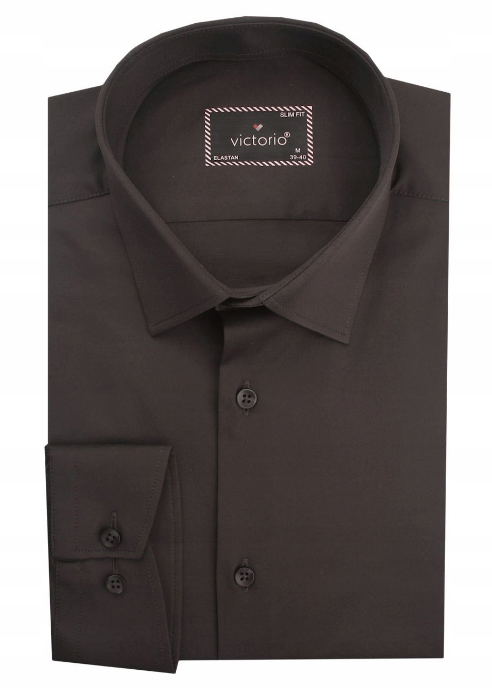 Elegantní návštěvnická košile, Střih – Victorio – Hnědá – 46/182-188