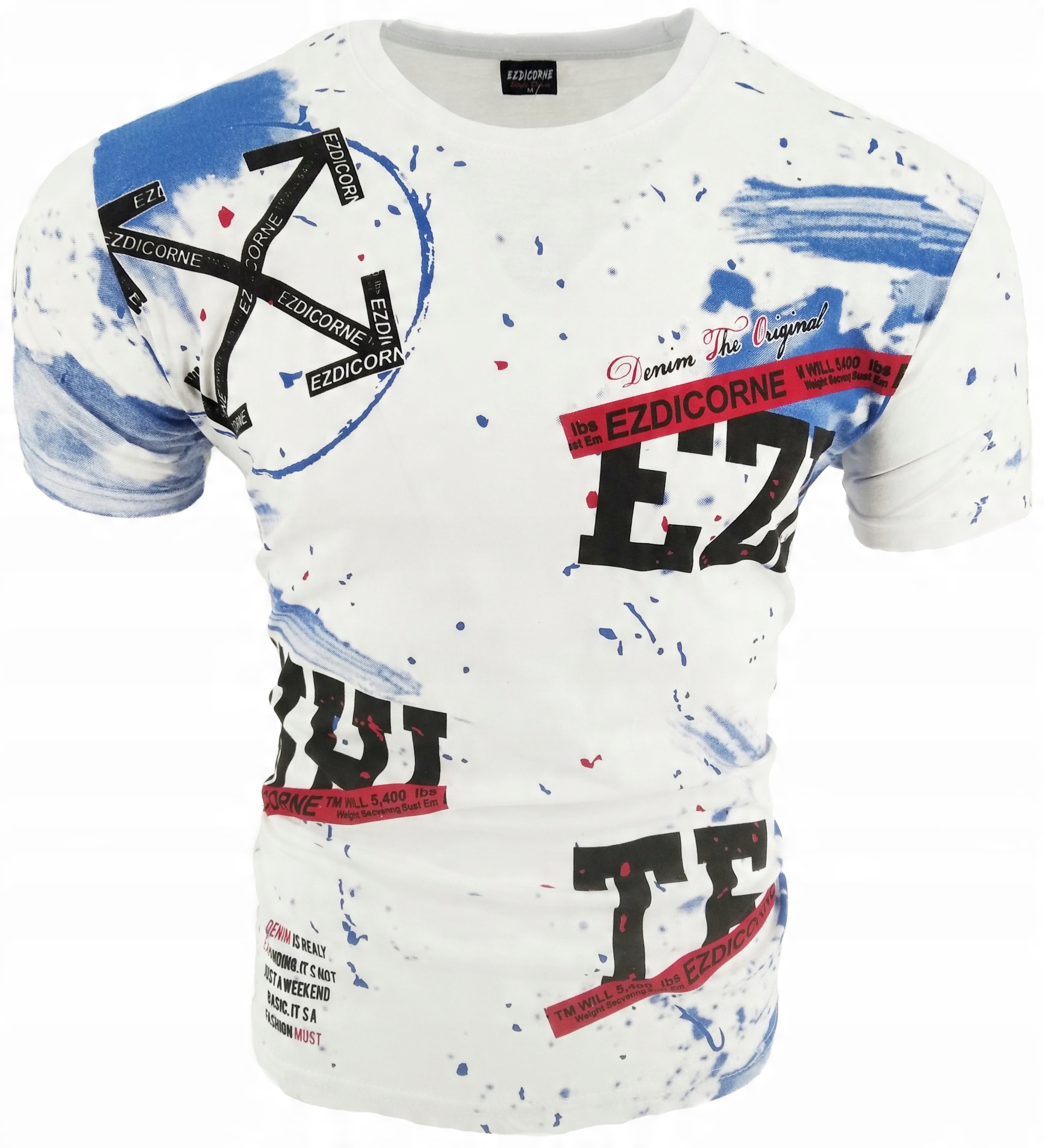 

T-shirt Męski Koszulka Męska Biała Napis L