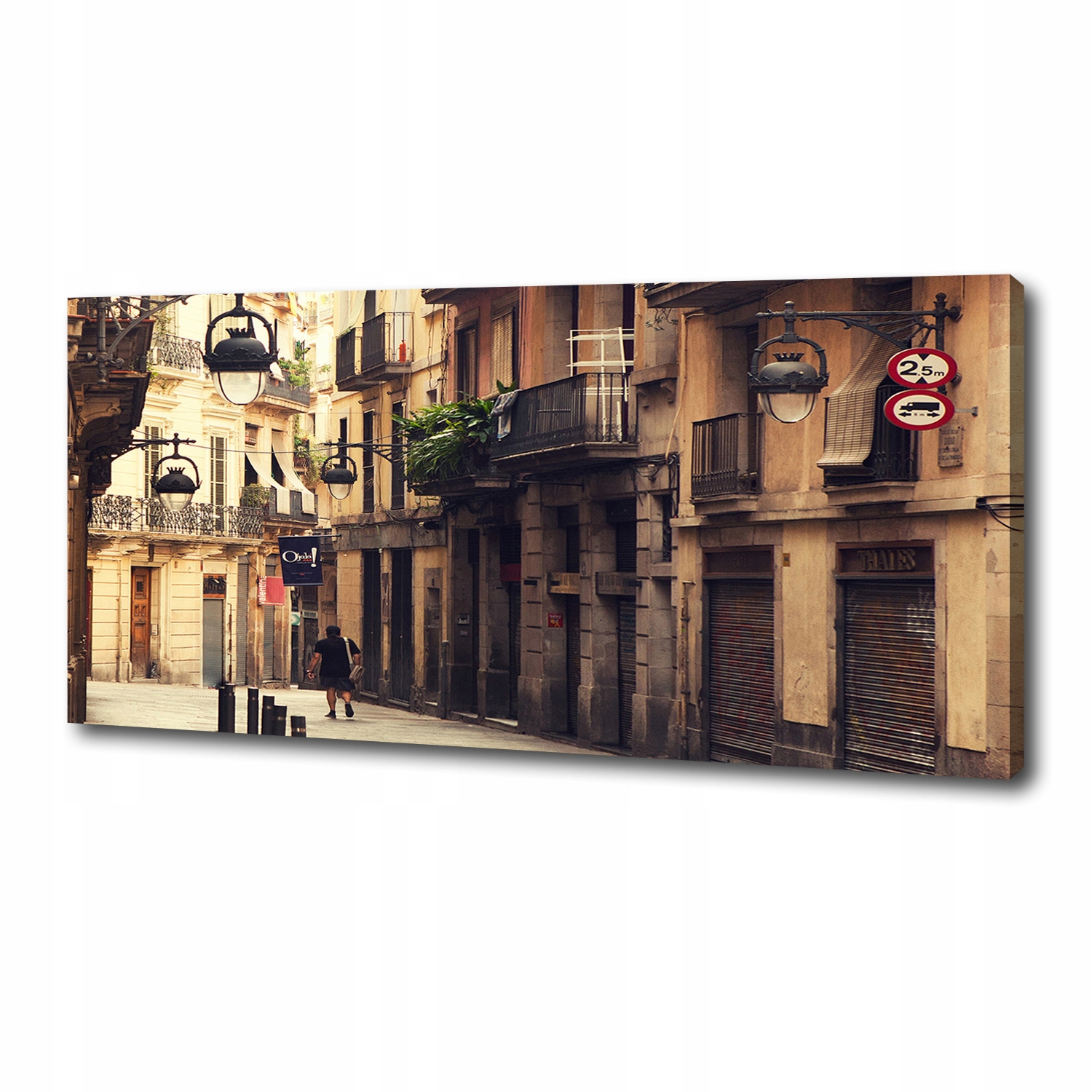 

Foto obraz na płótnie Ulice Barcelony 125x50 cm