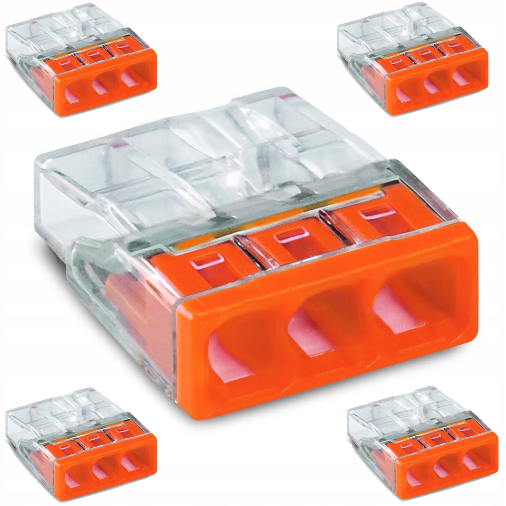 

Wago Szybkozłączka 3-TOROWA Złączka 3x2,5mm² 5 Szt