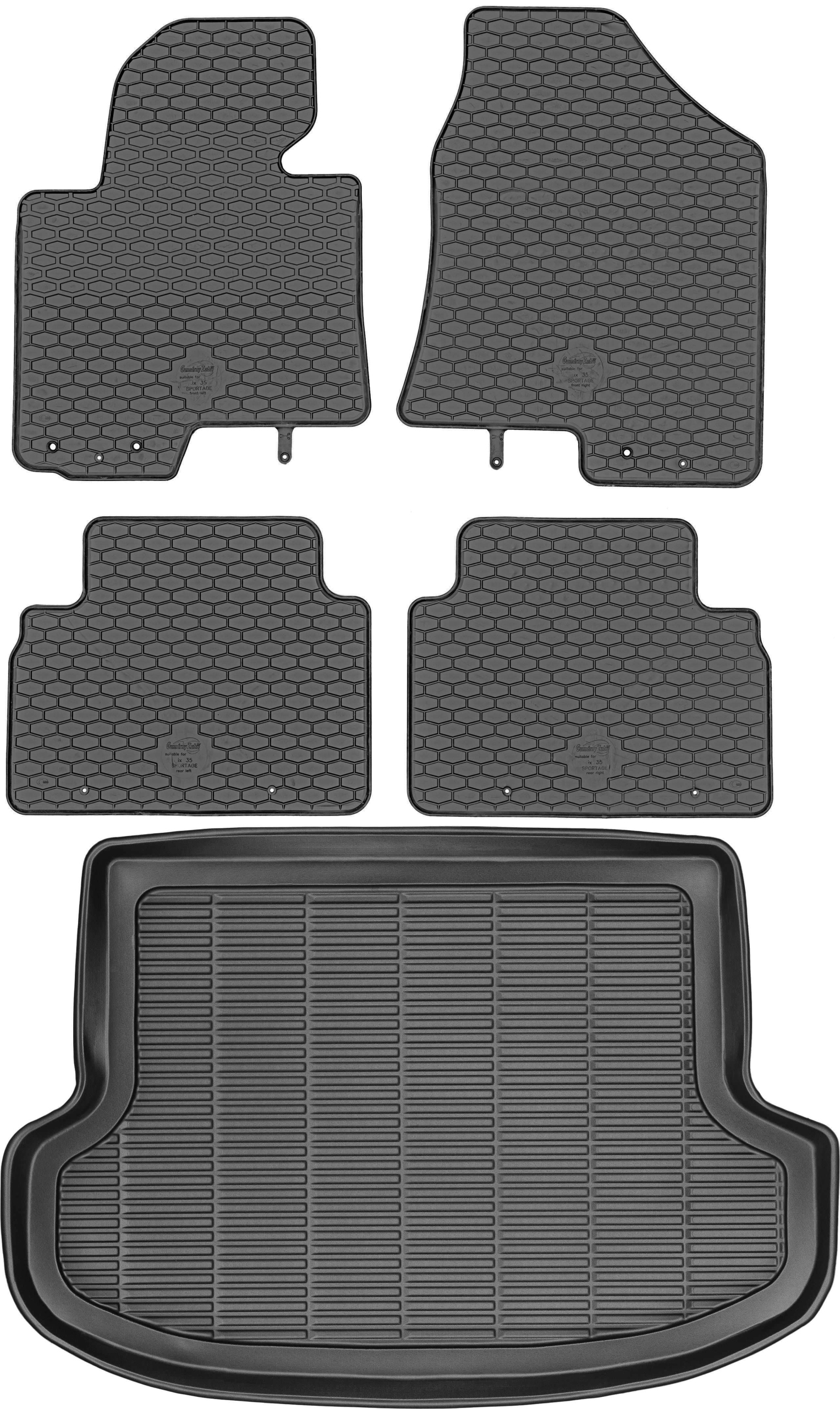 Hyundai ix35 Suv 2010-2015 Gumové stierače rohož batožinového priestoru