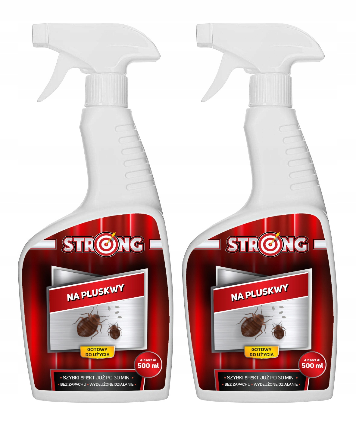 2X PREPARAT GOTOWY ŚRODEK SPRAY NA PLUSKWY I ICH LARWY STRONG SPRAY 500ML