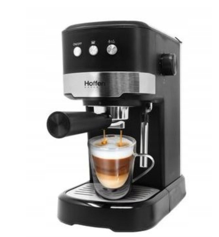 Ekspres ciśnieniowy Hoffen pt 2377, 20 bar, 1100 W, 1,25 L