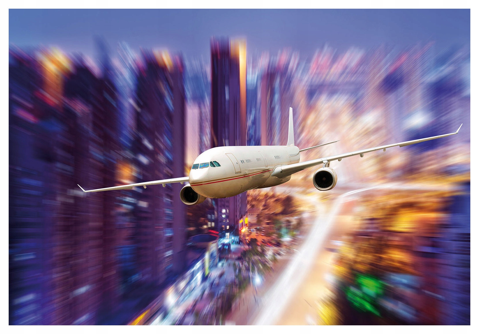 Fototapeta flizelina Noční let nad městem moderní design 250x175 lepidlo