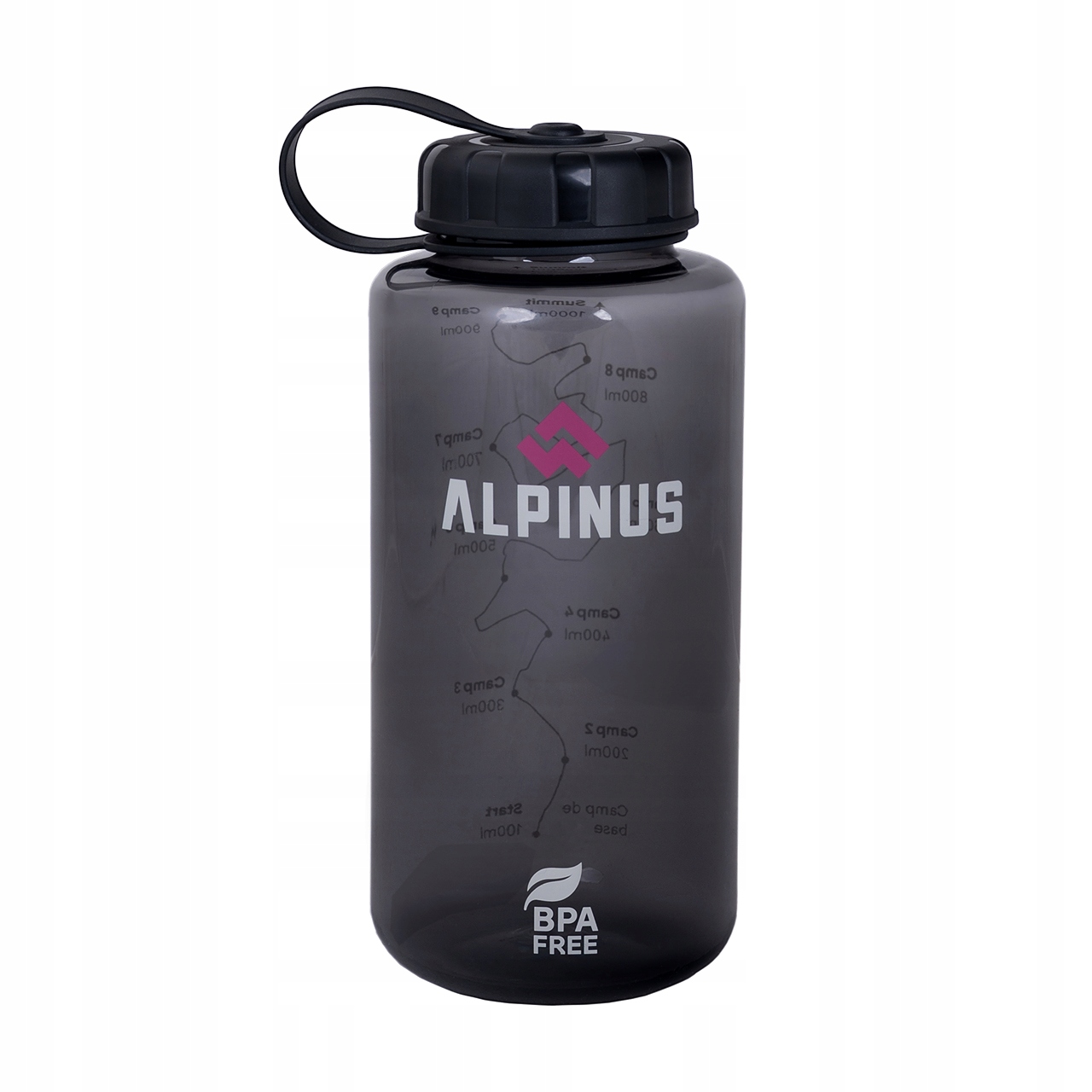 Butelka Bidon na wodę Alpinus Skierfe 1 l czarna GO11973 1000 ml