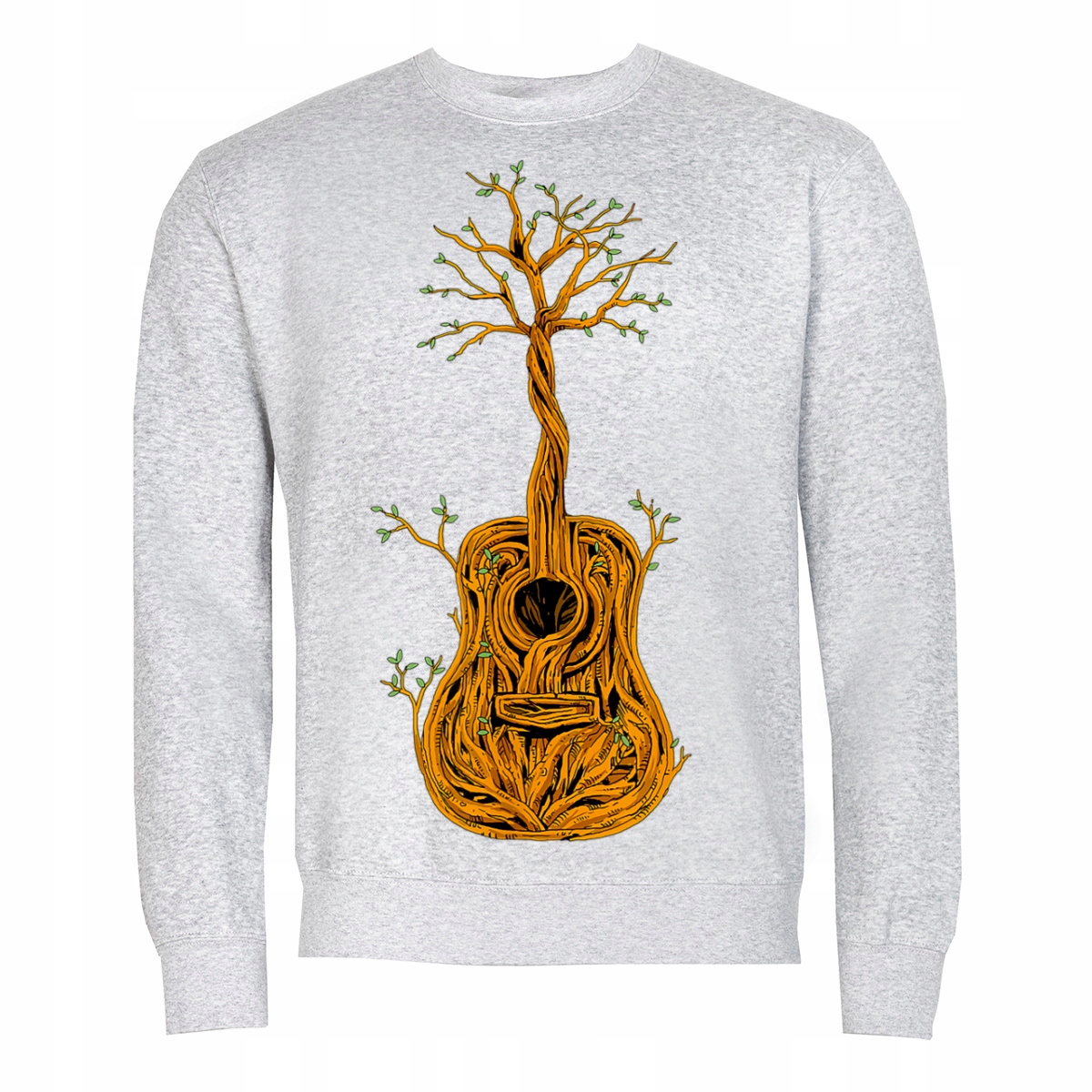 

Szara Bluza Muzyczna Dla Muzyka Drzewo Gitara