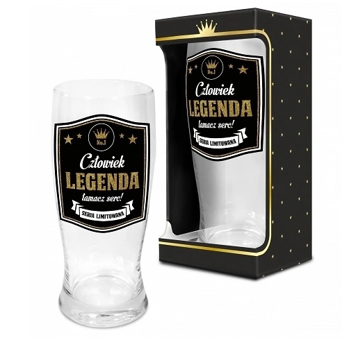 

Szklanka do piwa 500ml Człowiek Legenda-łamacz ser
