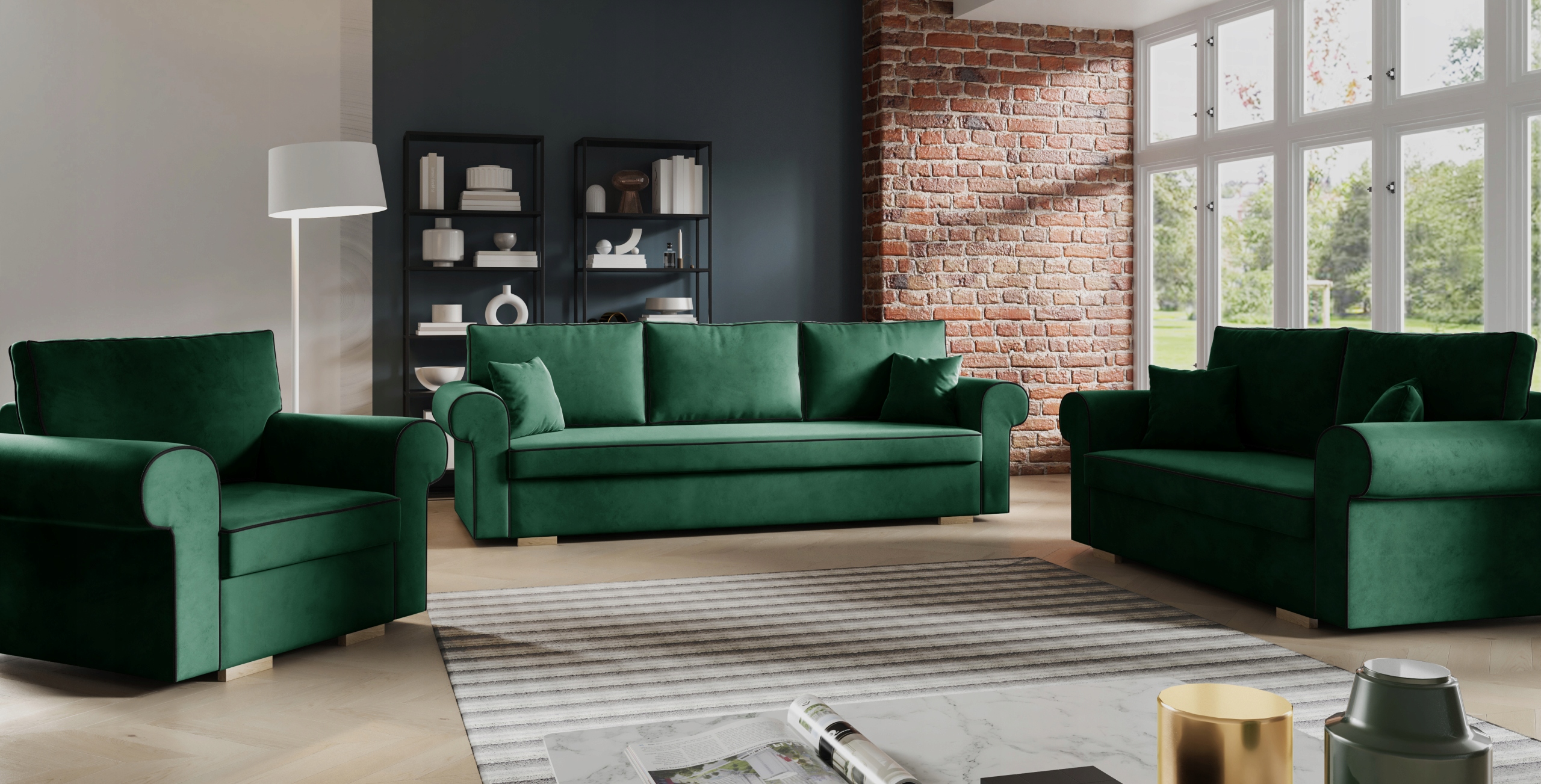 

Zestaw Wypoczynkowy Mona 3+2+1 kanapa fotel sofa