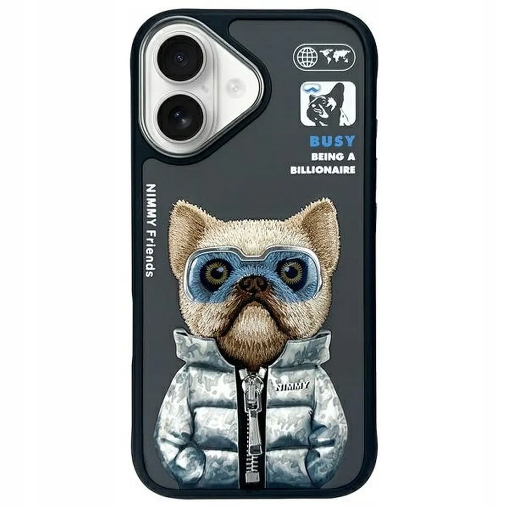 Pouzdro Nimmy Cool&cute 2.0 Dog pro Iphone 16, černé