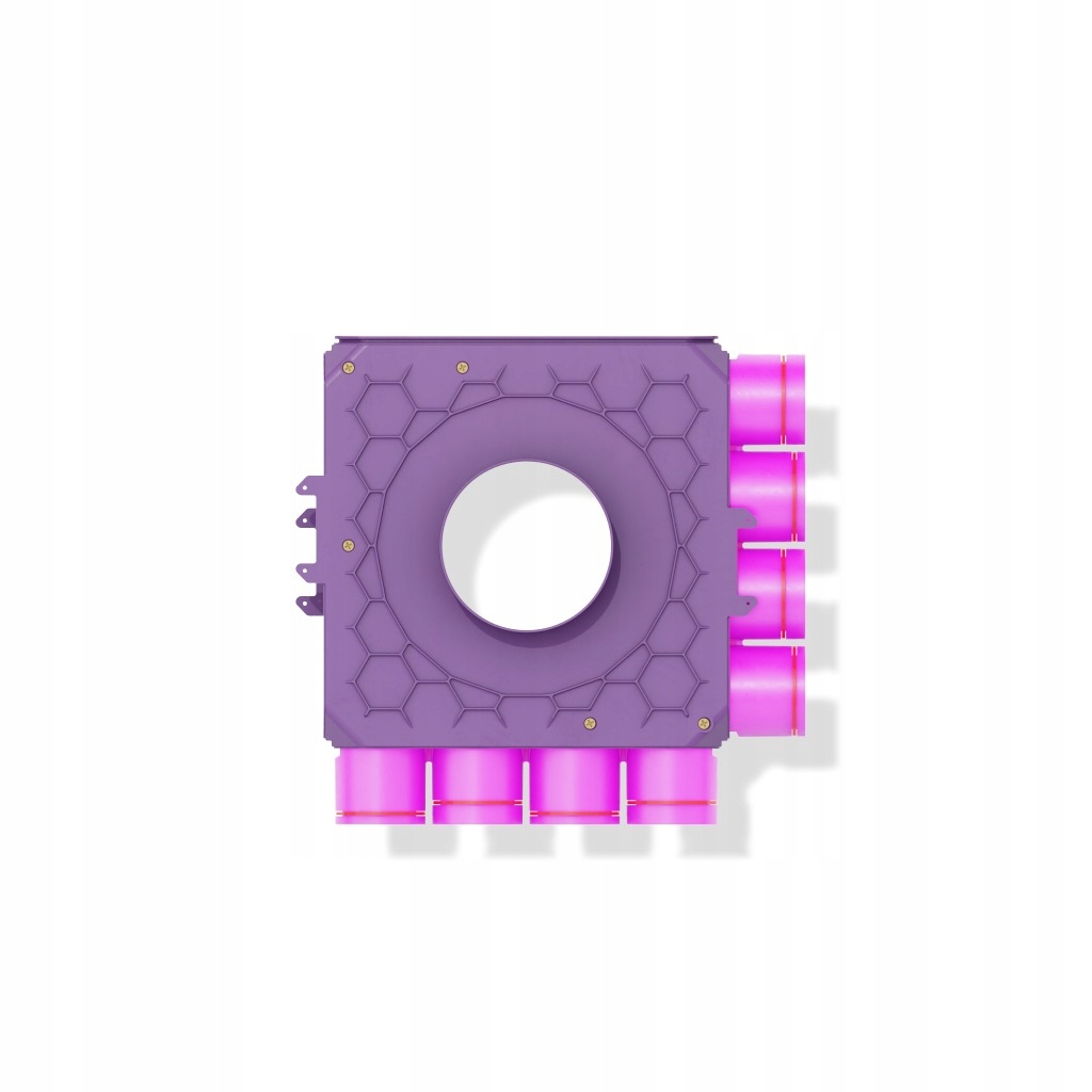 Jednořadý průchozí úhlový rozdělovač 8-75-160-160 (4+4+0+0) Max-vent