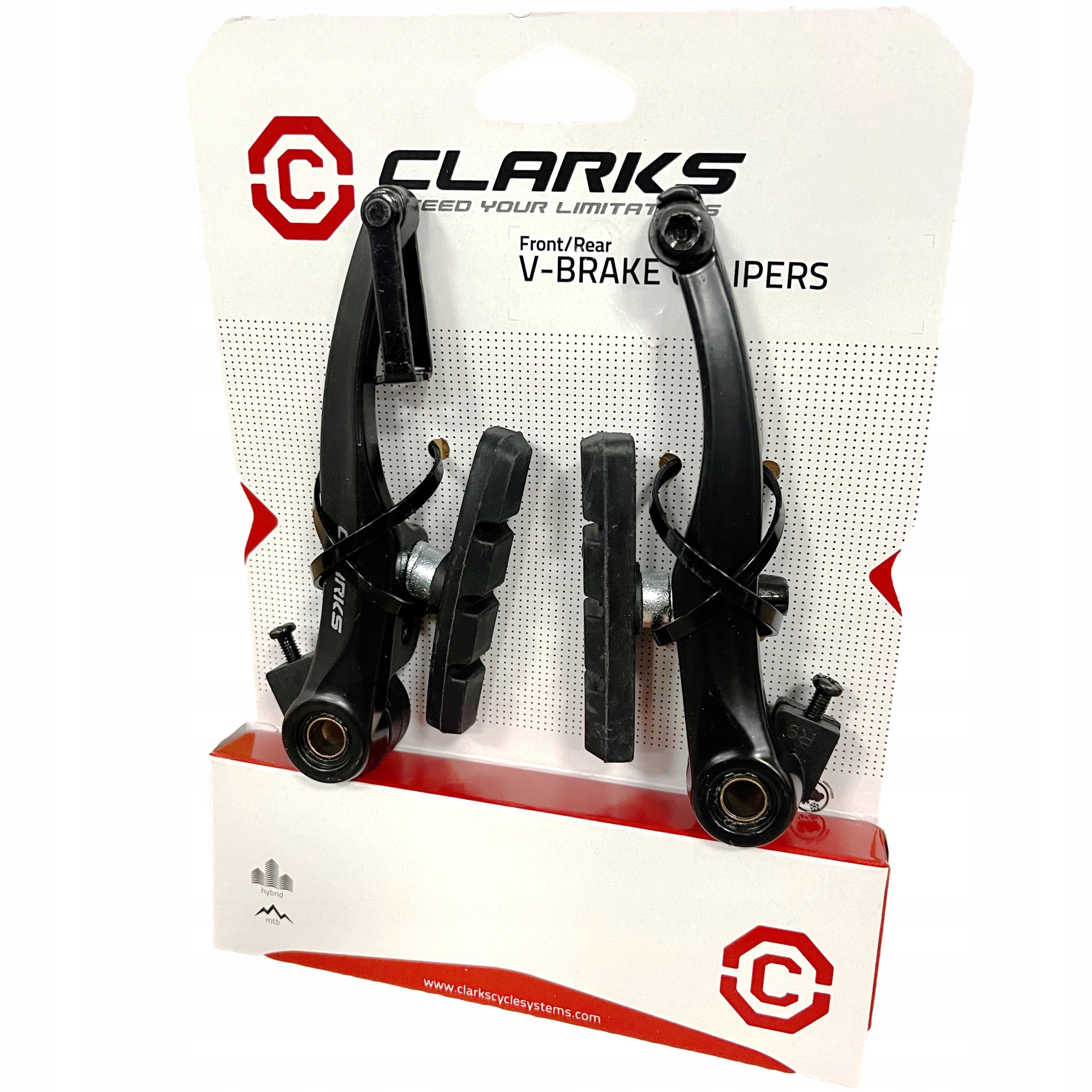 Hamulec Rowerowy V-BRAKE CLARKS Czarny Komplet Hamulce MTB Trekking Marka Clark's