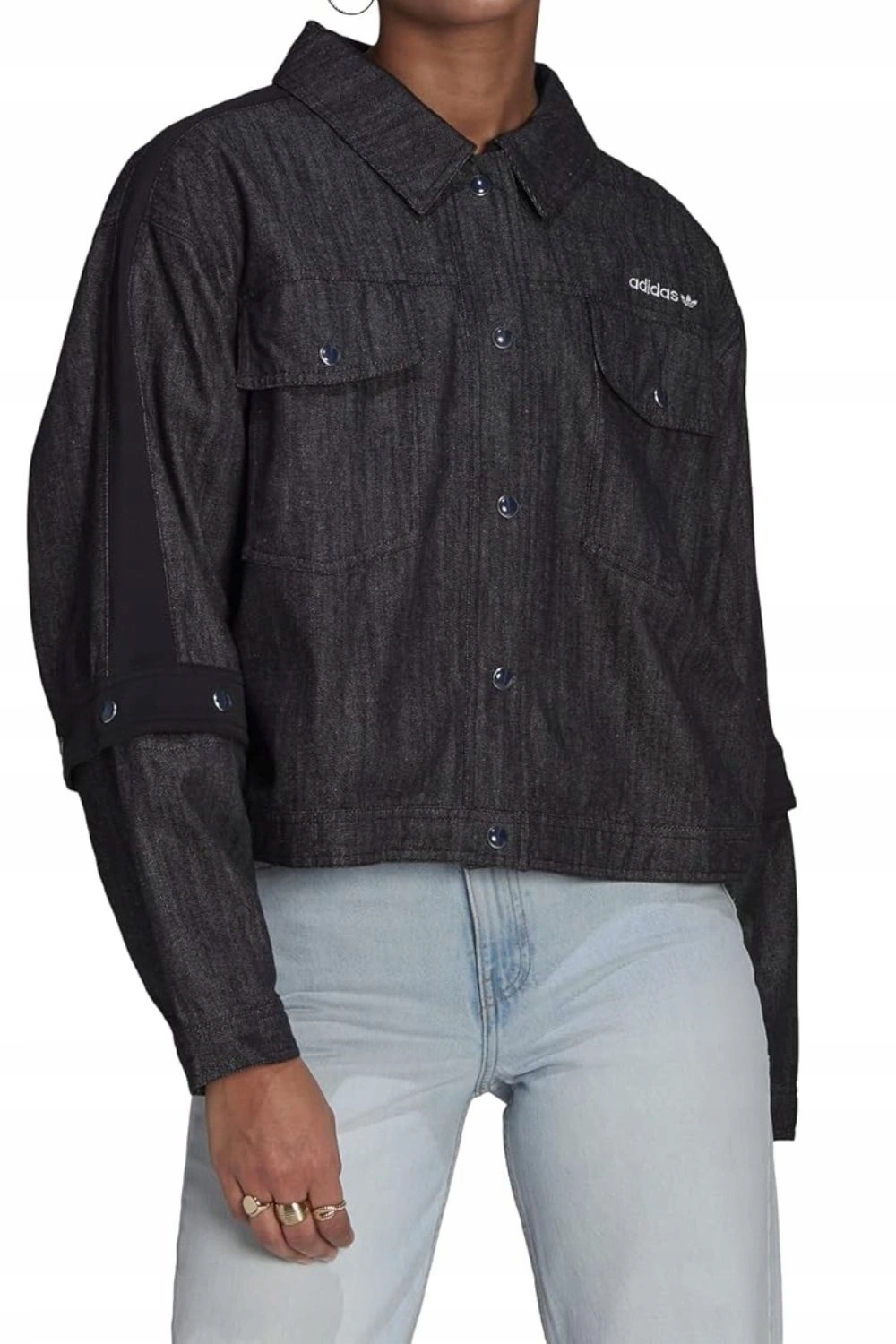 Dámská bunda Adidas Tracktop katana bavlněná černá džínová vel. 36/S