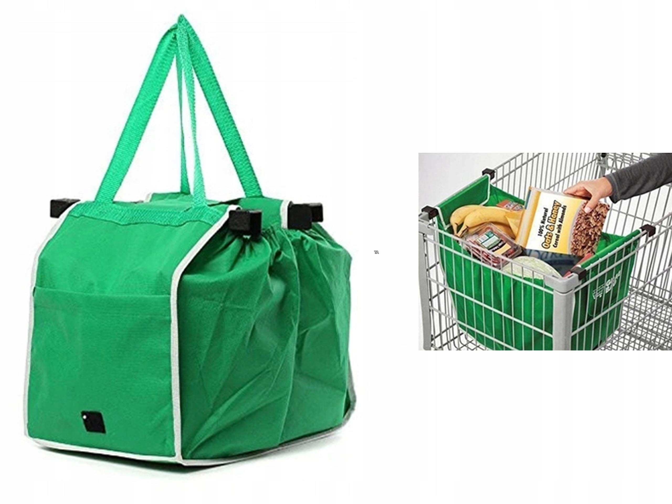 

2x Torba Na Zakupy Siatka Do Wózka Koszyka