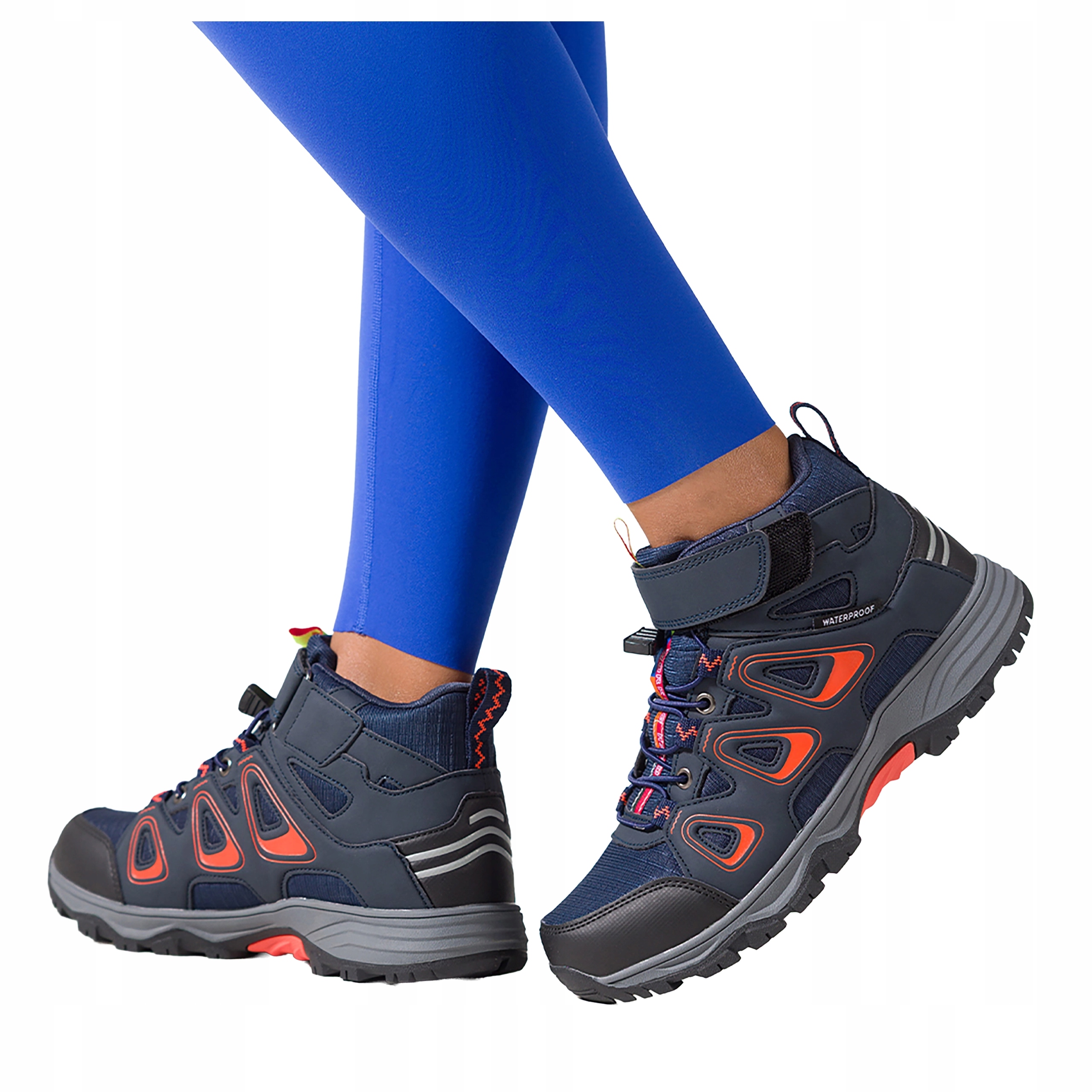 Tmavě modré Trekingové Boty Dámské Voděodolné Pásek Řemínek Šněrovací velikost 40