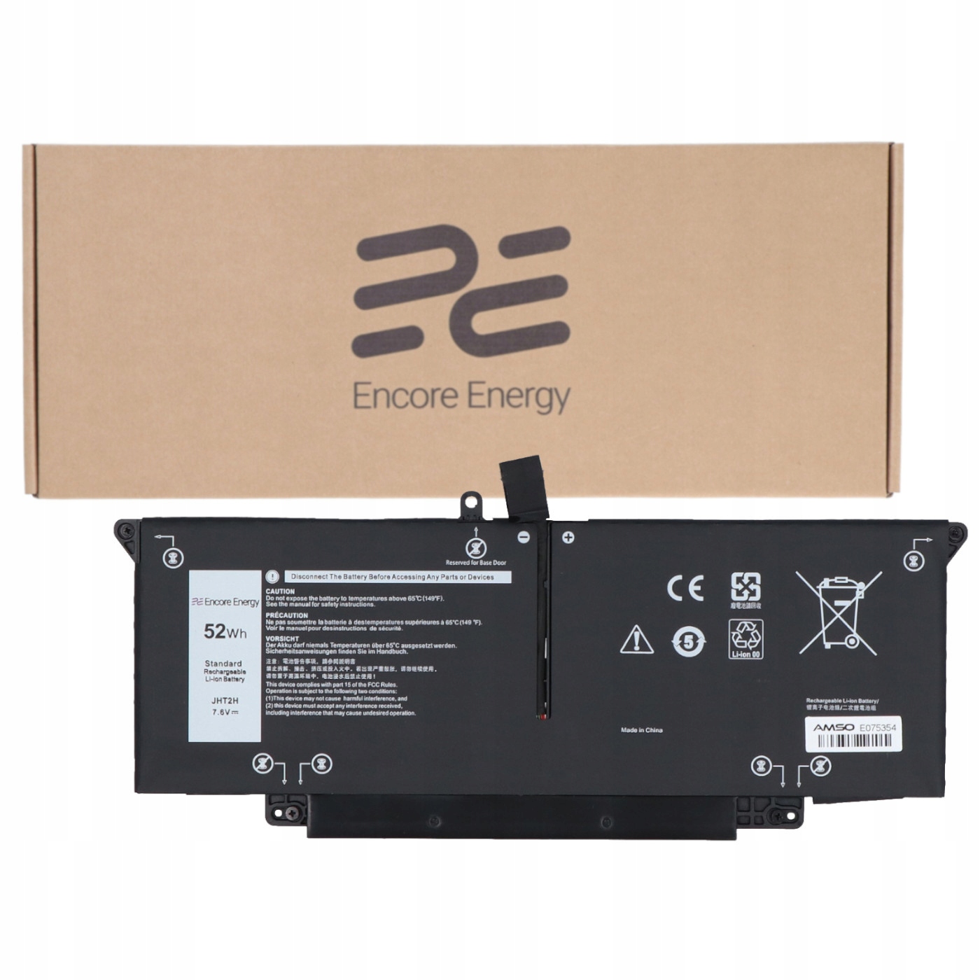 Baterie JHT2H pro notebooky Dell Latitude 7310 7410 7,6 V 6800 mAh Encore Energy
