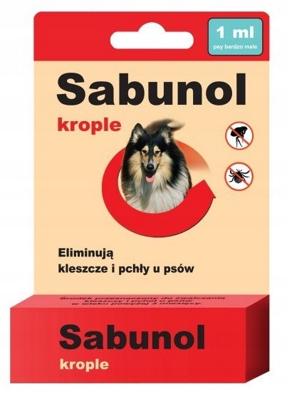 

Sabunol Krople przeciw pchłom i kleszczom 1 ML