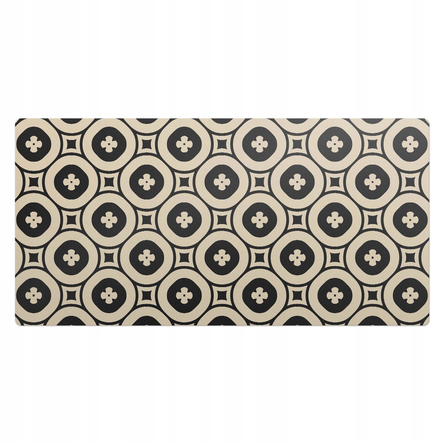 Nowoczesna ochronna mata pod klawiaturę Geometryczny wzór retro 100x50 cm