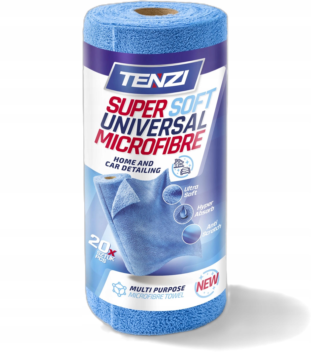 Levně Tenzi Utěrky z mikrovlákna pro úklid na roli 35x35 modré x20