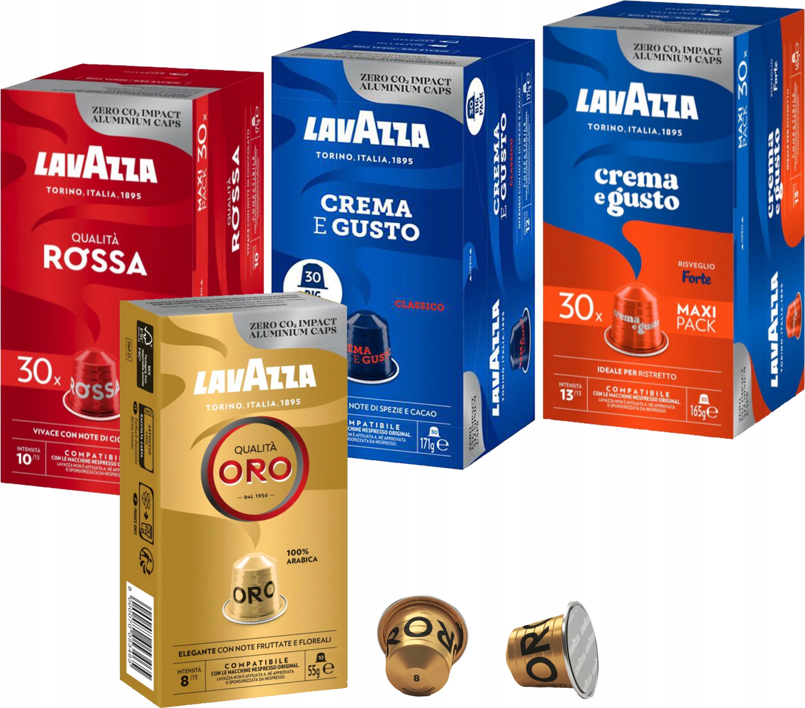 Levně Kapsle pro Nespresso Lavazza Forte Classico Rossa Sada 3x30 10 Oro