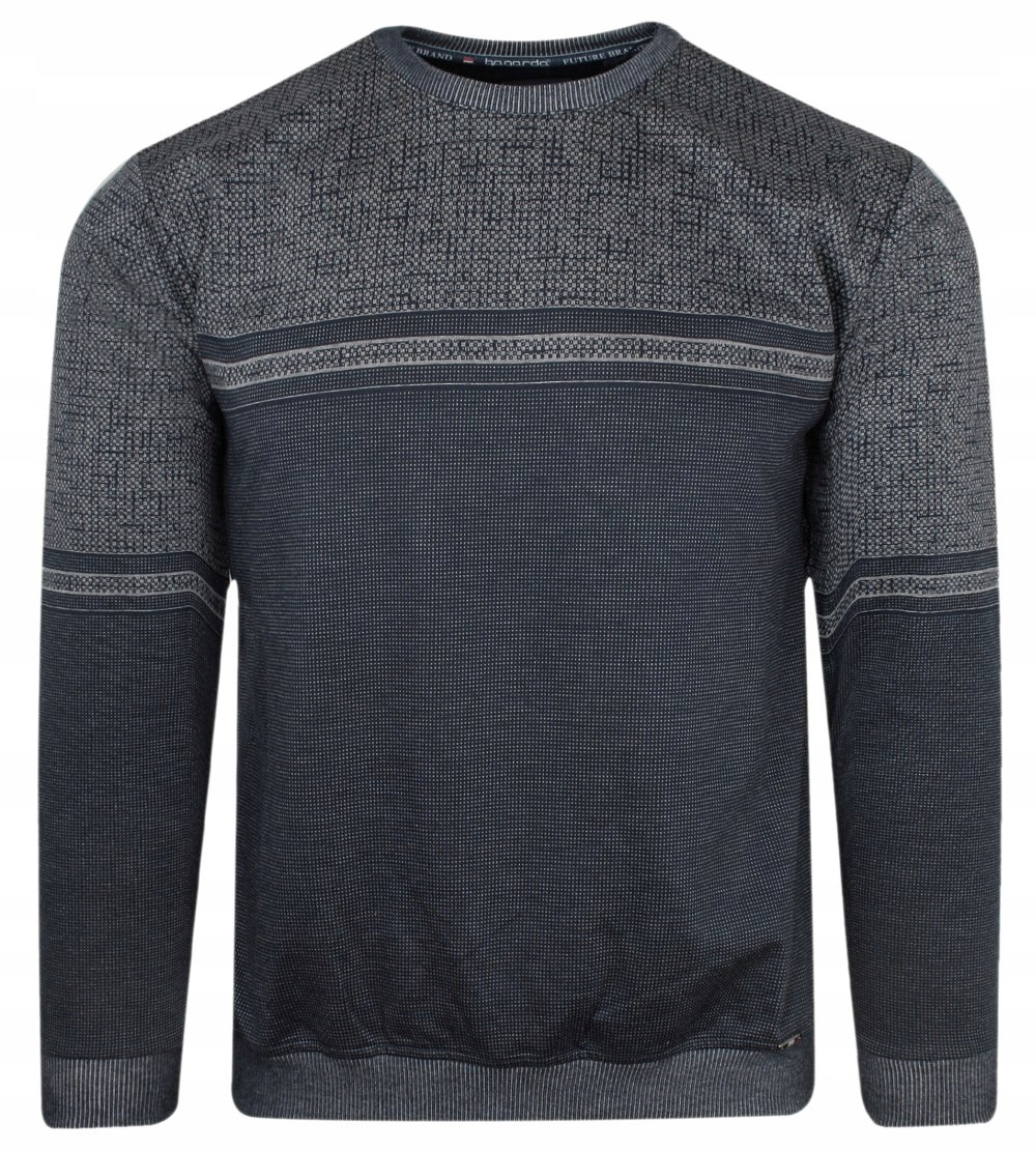 Pohodlná Pánská Mikina modro-šedá XXL