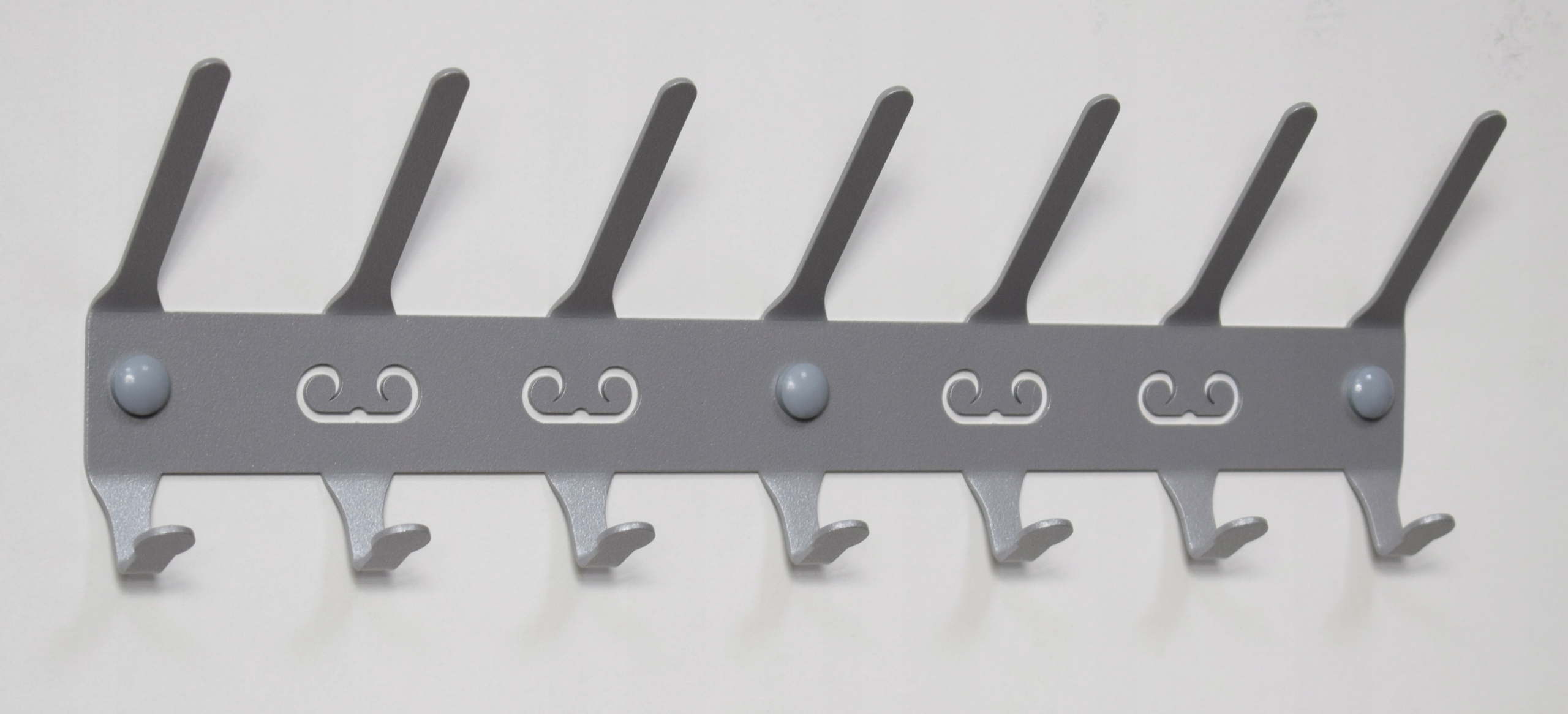 

Wieszak prosty metalowy do przedpokoju szary 40 cm