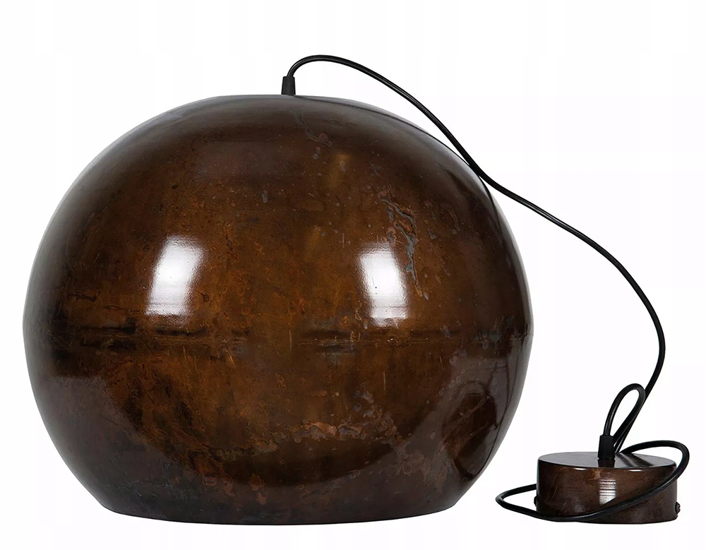 Lampa Závesná Styl Loft Hrdzavá Hnedá, priemer 45 cm