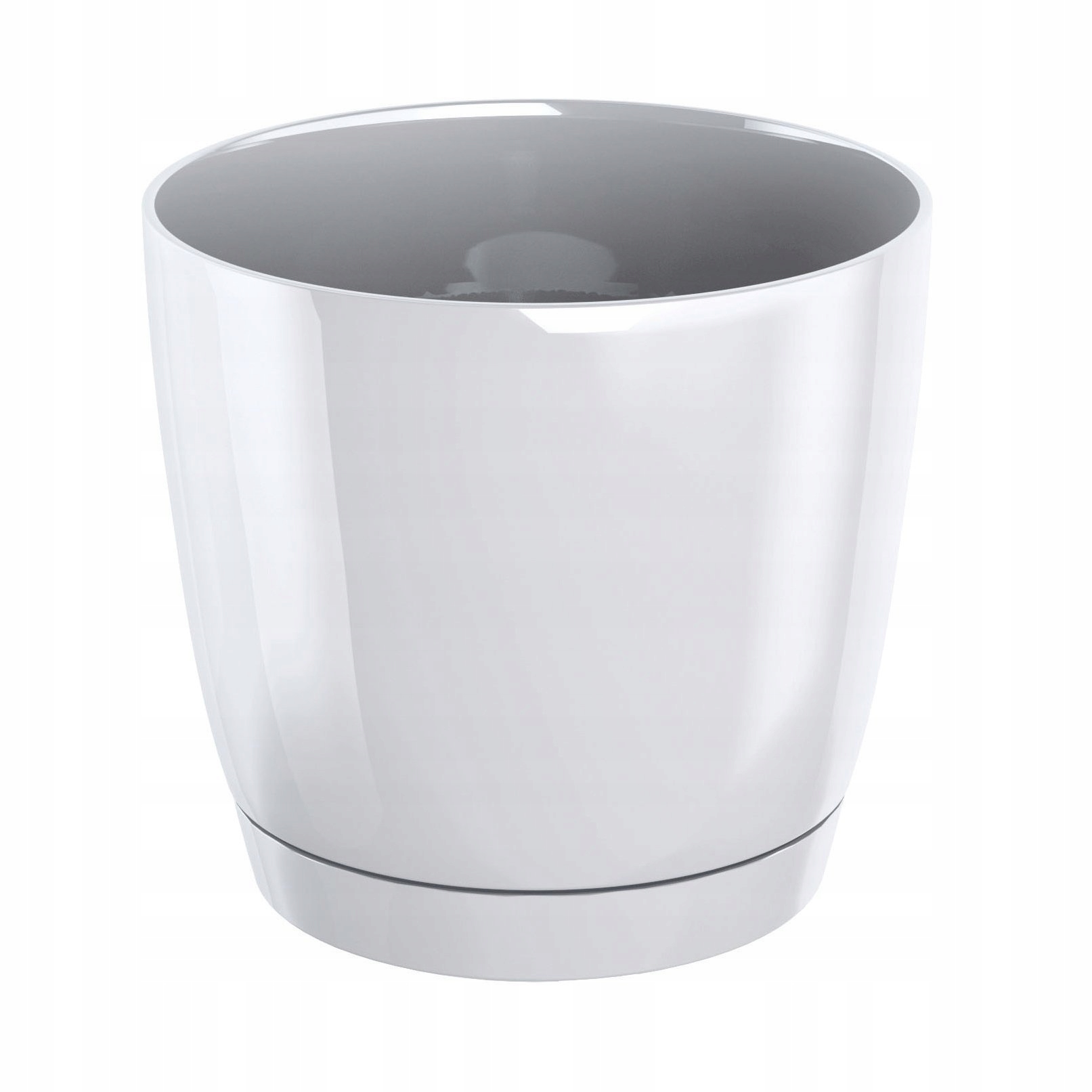 

Mała Doniczka z podstawką Połysk DUOP100 Biała