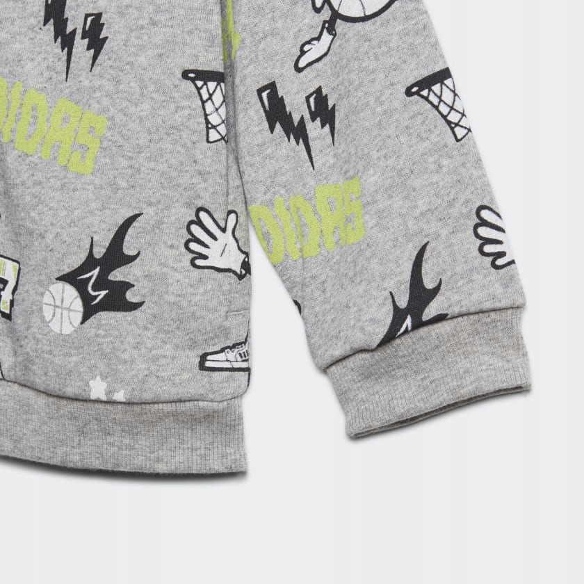 ADIDAS FRENCH TERRY GRAPHIC DRES DZIECIĘCY BAWEŁNA Rodzaj bez kaptura