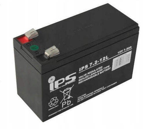 akumulator Vrla Agm 12V 7,2Ah, 6-9lat, T2 6,3mm, do Ups