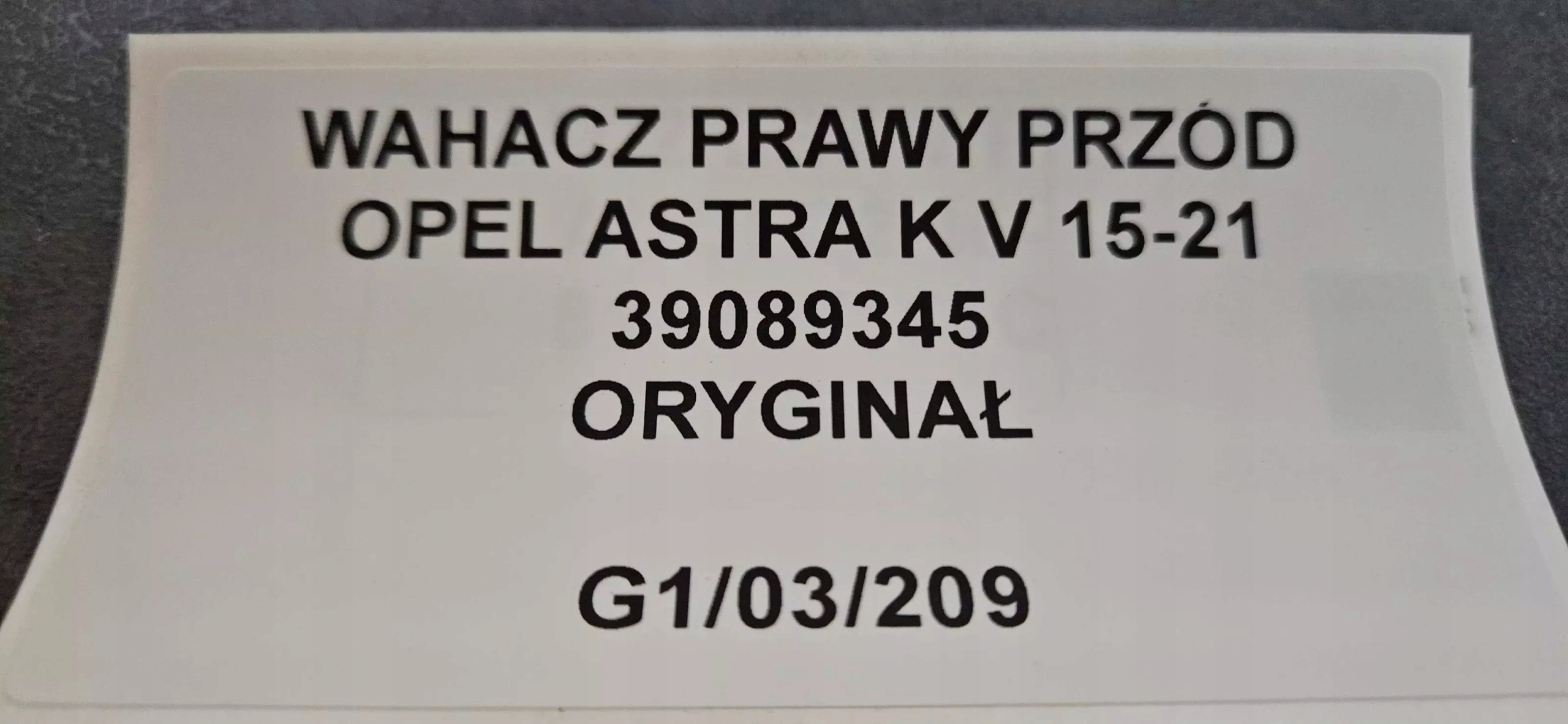 Querlenker rechts vorne OPEL ASTRA K V 2015-21 39089345