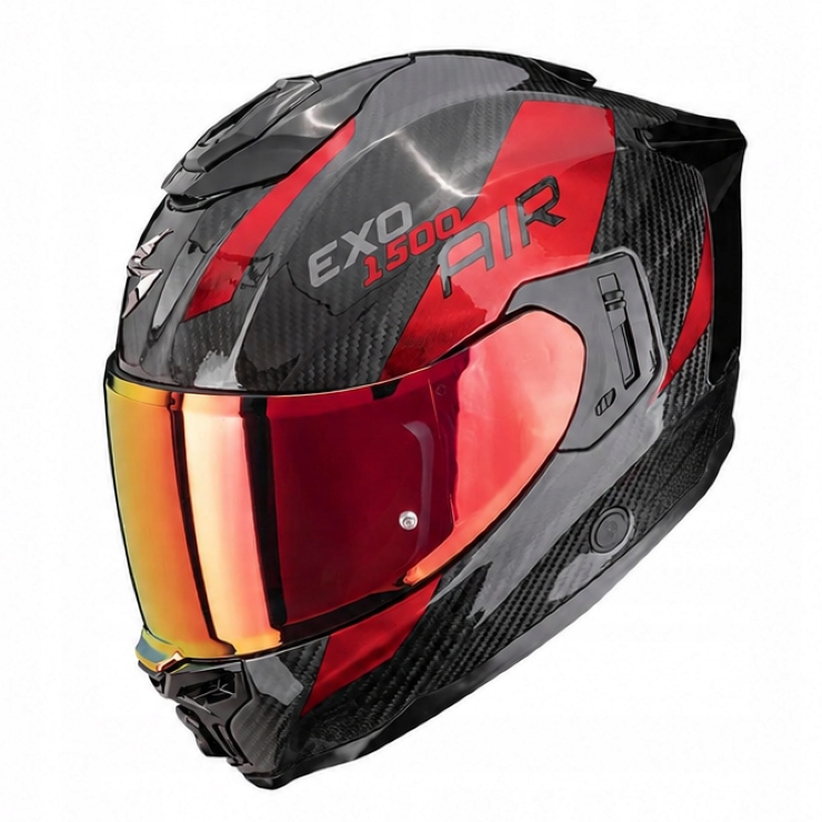 Scorpion EXO-1500 Carbon Air Red Motocyklová Prilba Integrálna M
