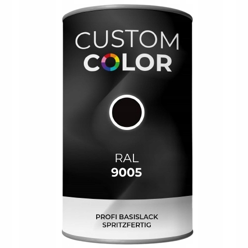 Custom Color Základní lak Připraven k použití Ral 9005 Černý 1L