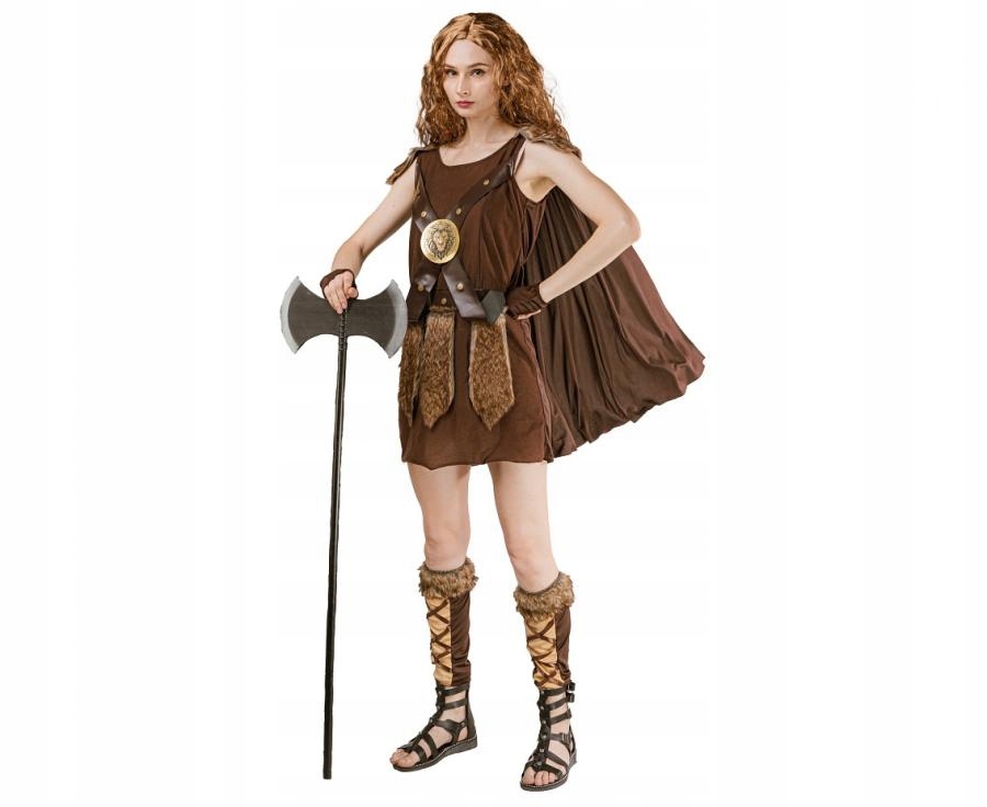 Sada pro dospělé Žena Viking (šaty s pláštěm, chránič na ruce,