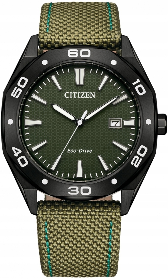 Zegarek męski Citizen BM7635-01X zielony sportowy
