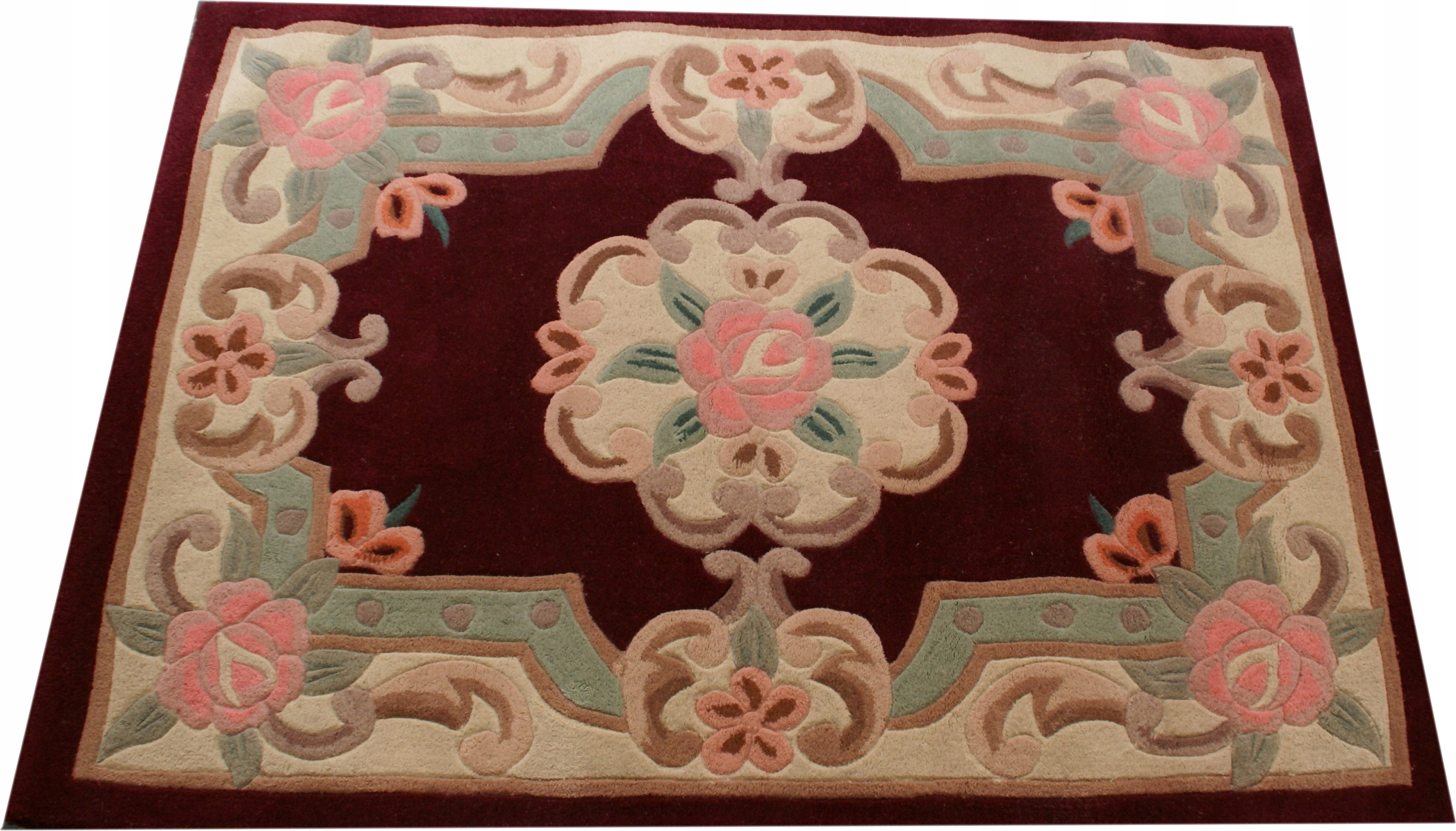 Vlnený koberec Aubusson 100x140 bordový