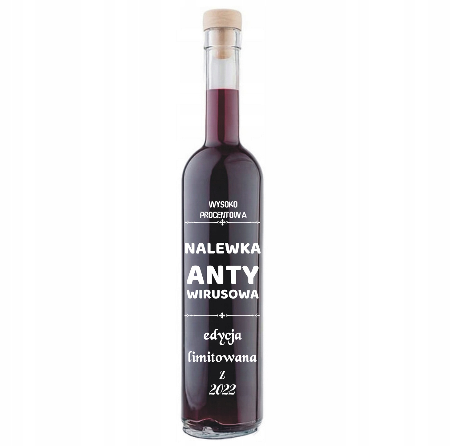 

Karafka butelka z korkiem na wino nalewkę Grawer