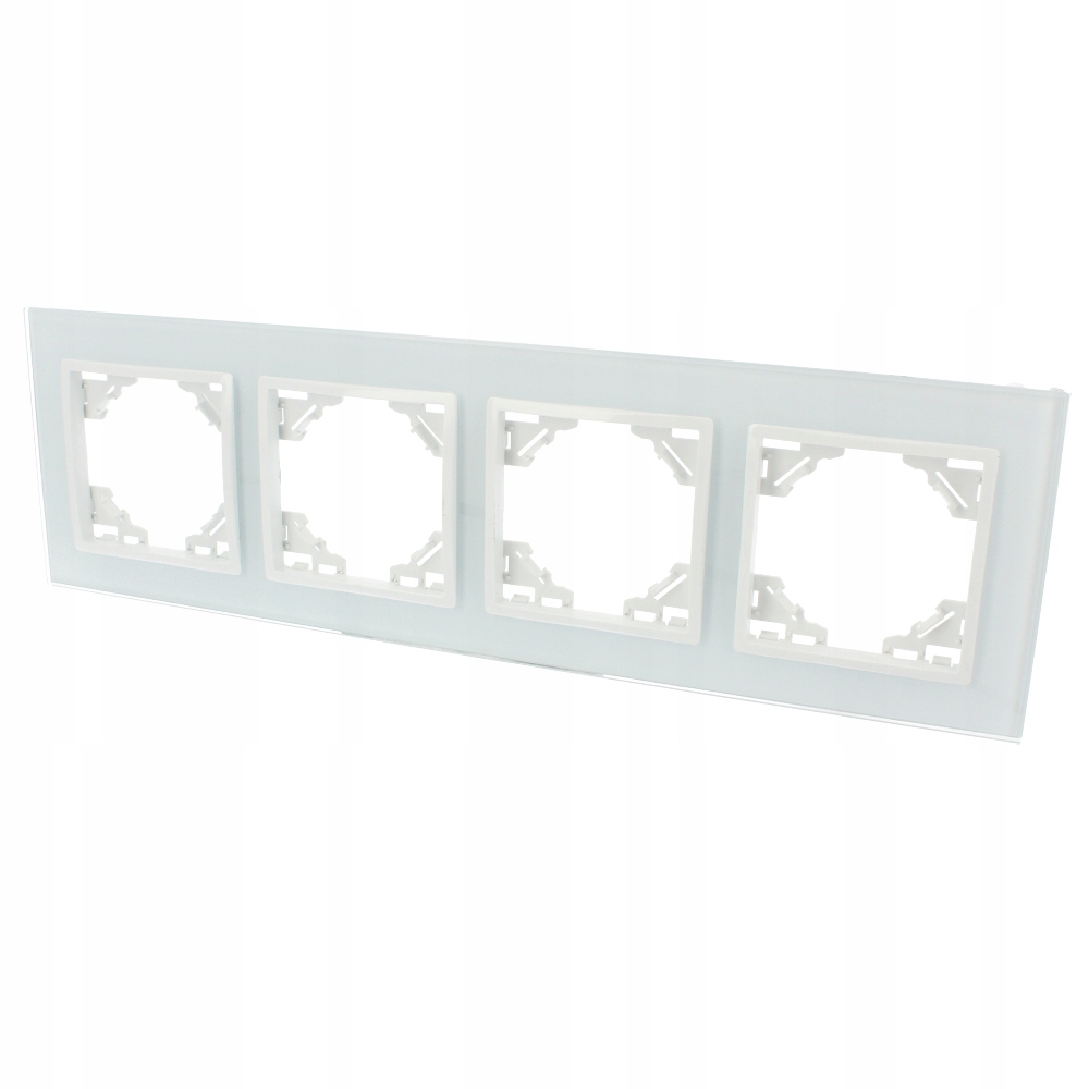 

Ramka zatrzaskowa ścienna 4 gniazda włączniki biel