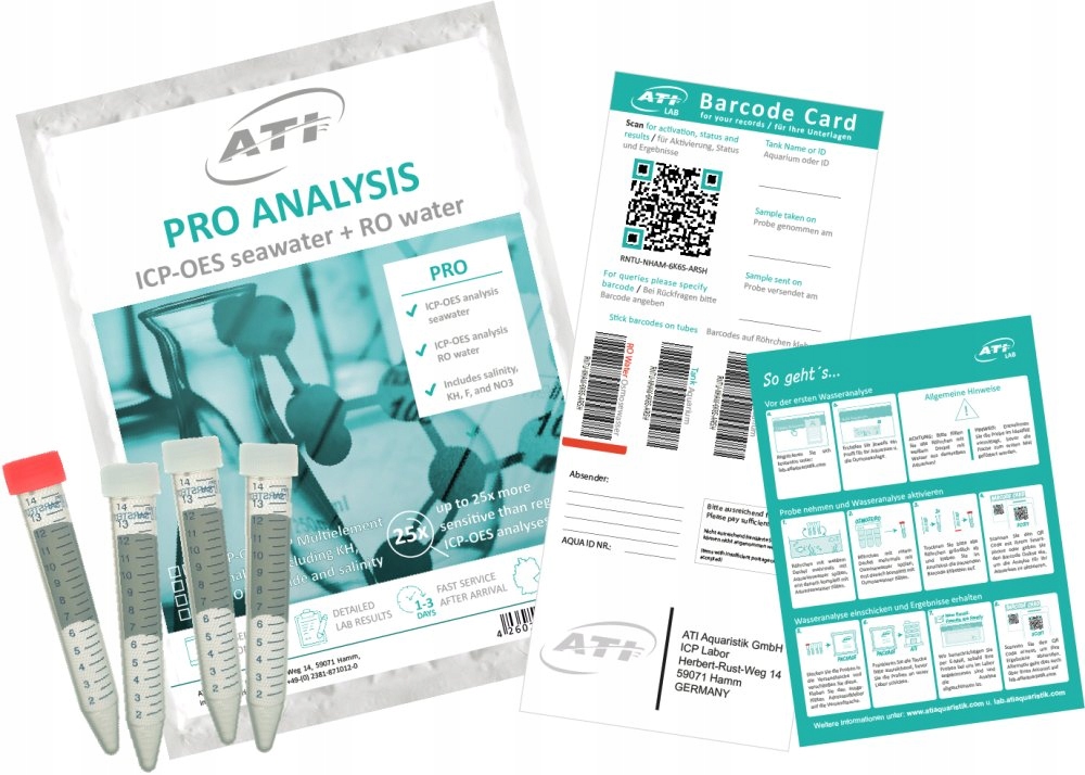 Levně Test Vody Mořské Akvárium Laboratorní Analýza Icp-oes Profesionální