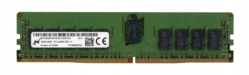 16GBx4枚 64GB Micron DDR4 2666 ECC REG Micron 64GB 2666MHz 4DRx4 PC4-2666V DIMM DDR4-21300 REG ECC RAM