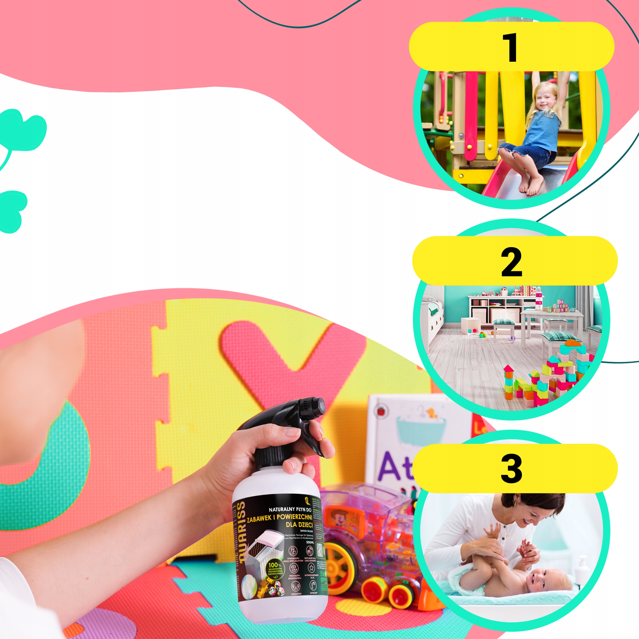 Quariss Naturalny Płyn do Mycia Zabawek Powierzchni Dla Dzieci Ekologiczny EAN (GTIN) 5904162540501