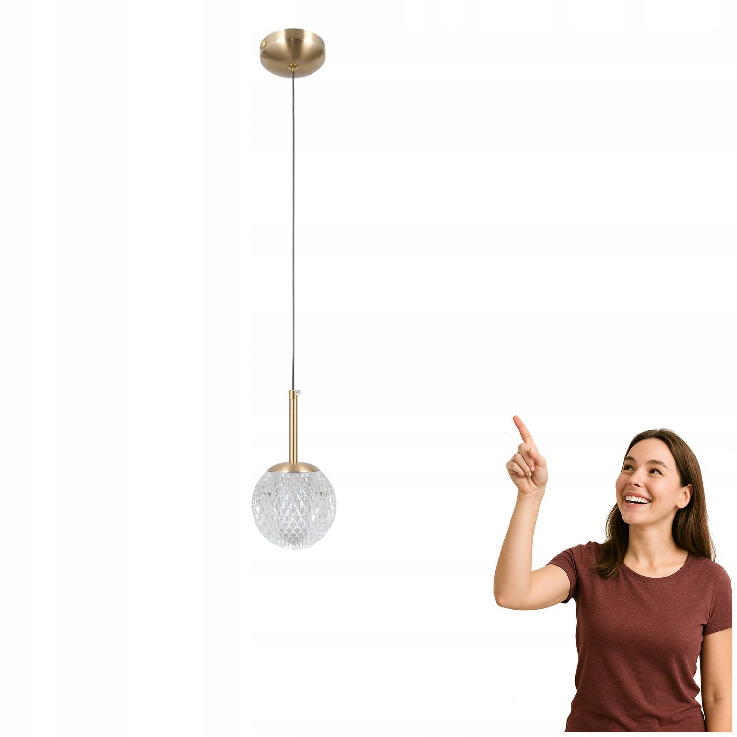 Závěsná lampa Padri PND-40827-1-HBR-CL Italux