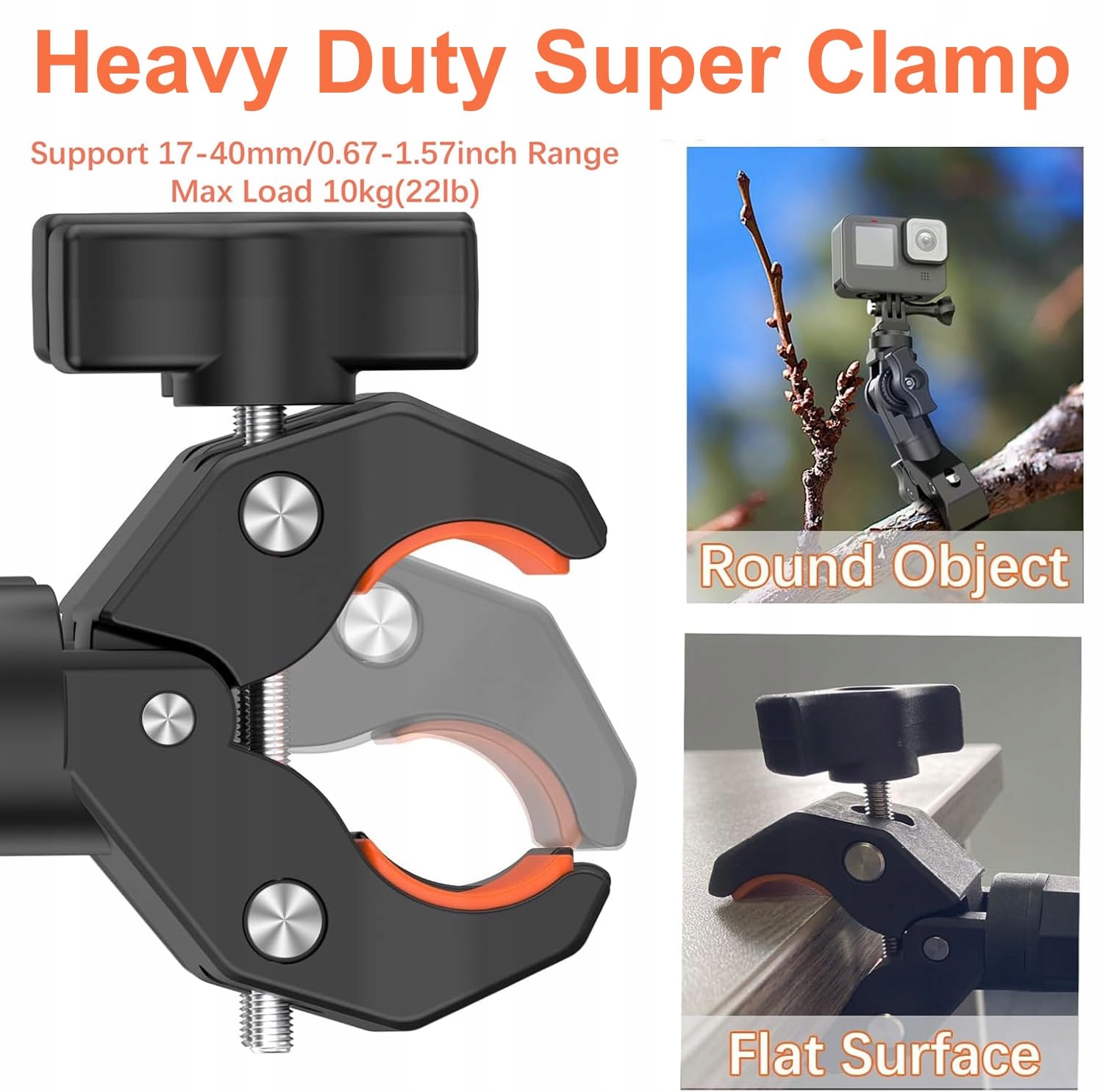 UNSTINCER Uchwyt Kamery Do Roweru i Motocykla Super Clamp Adapter — miniatura 2