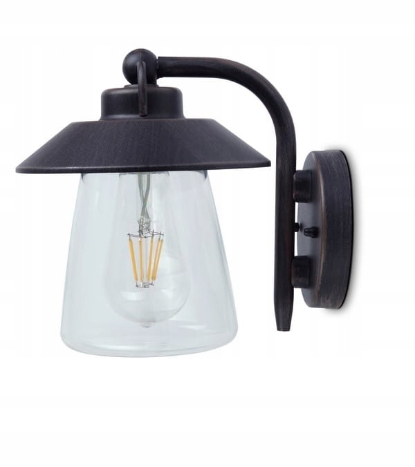 Venkovní fasádní nástěnné svítidlo Lutec Cate E27 IP44 rezavé 20 cm