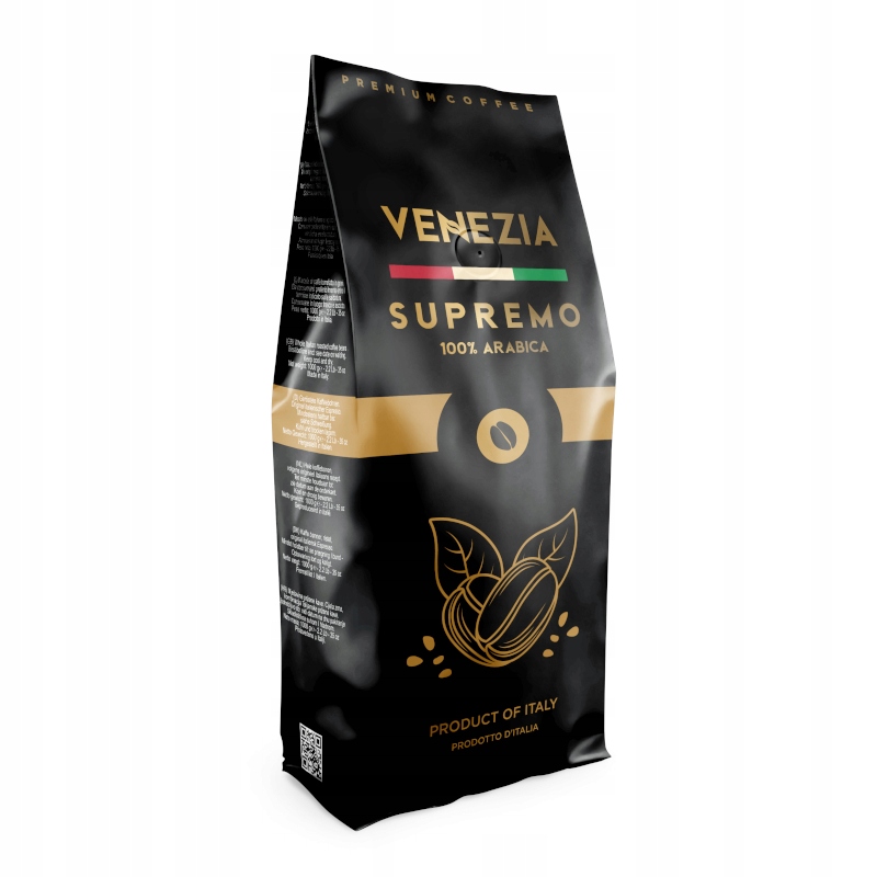 Levně Zrnková káva Venezia Supremo 100% Arabica, italsky pražená, 1 kg