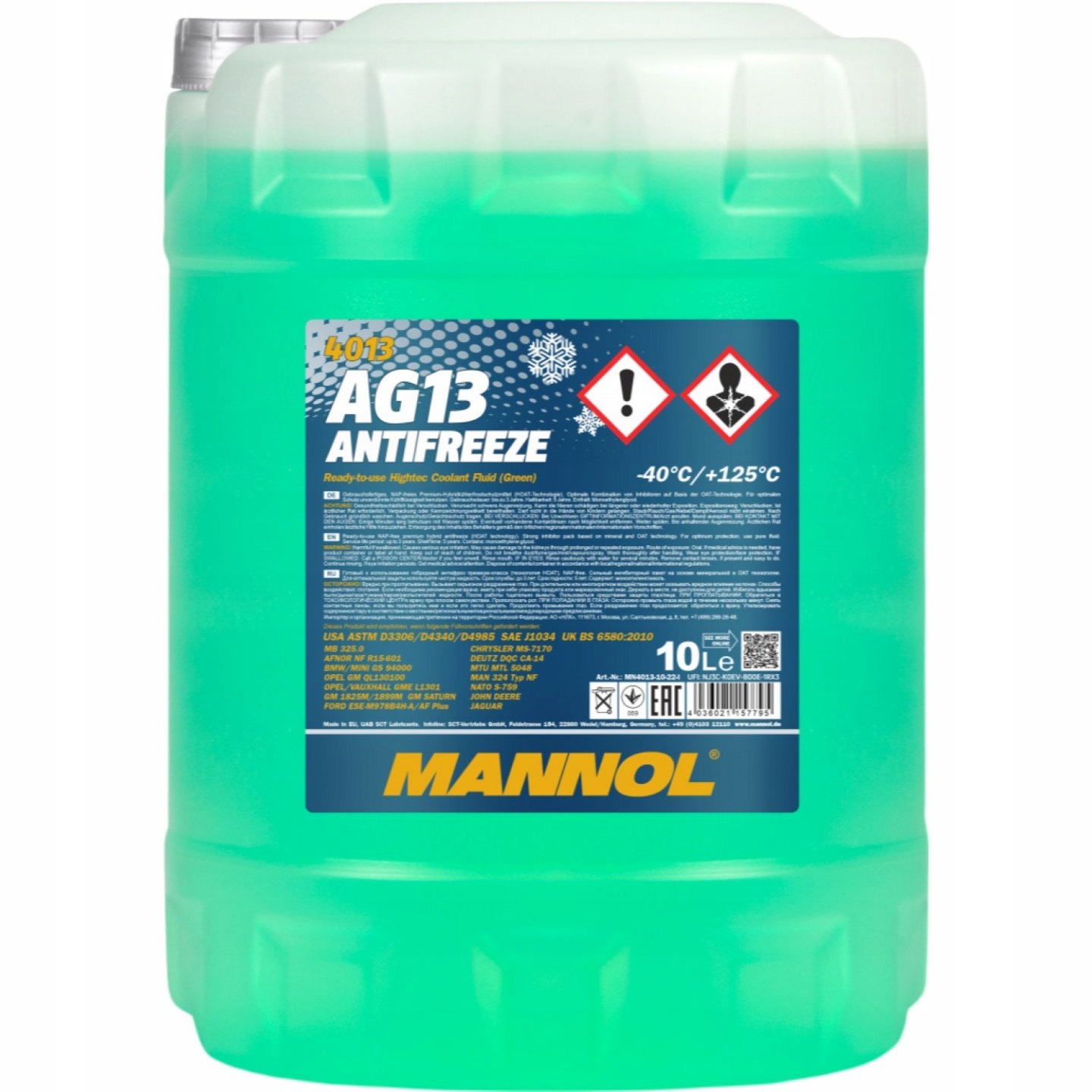 

Płyn Chłodniczy Mannol AG13 -40°C Zielony 10L