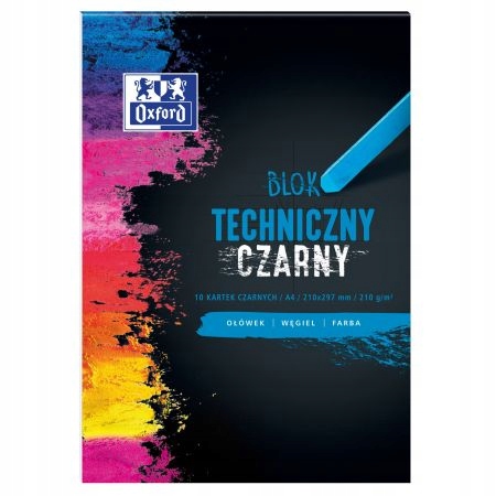 

Oxford Blok Techniczny Czarny A4 210G 10K