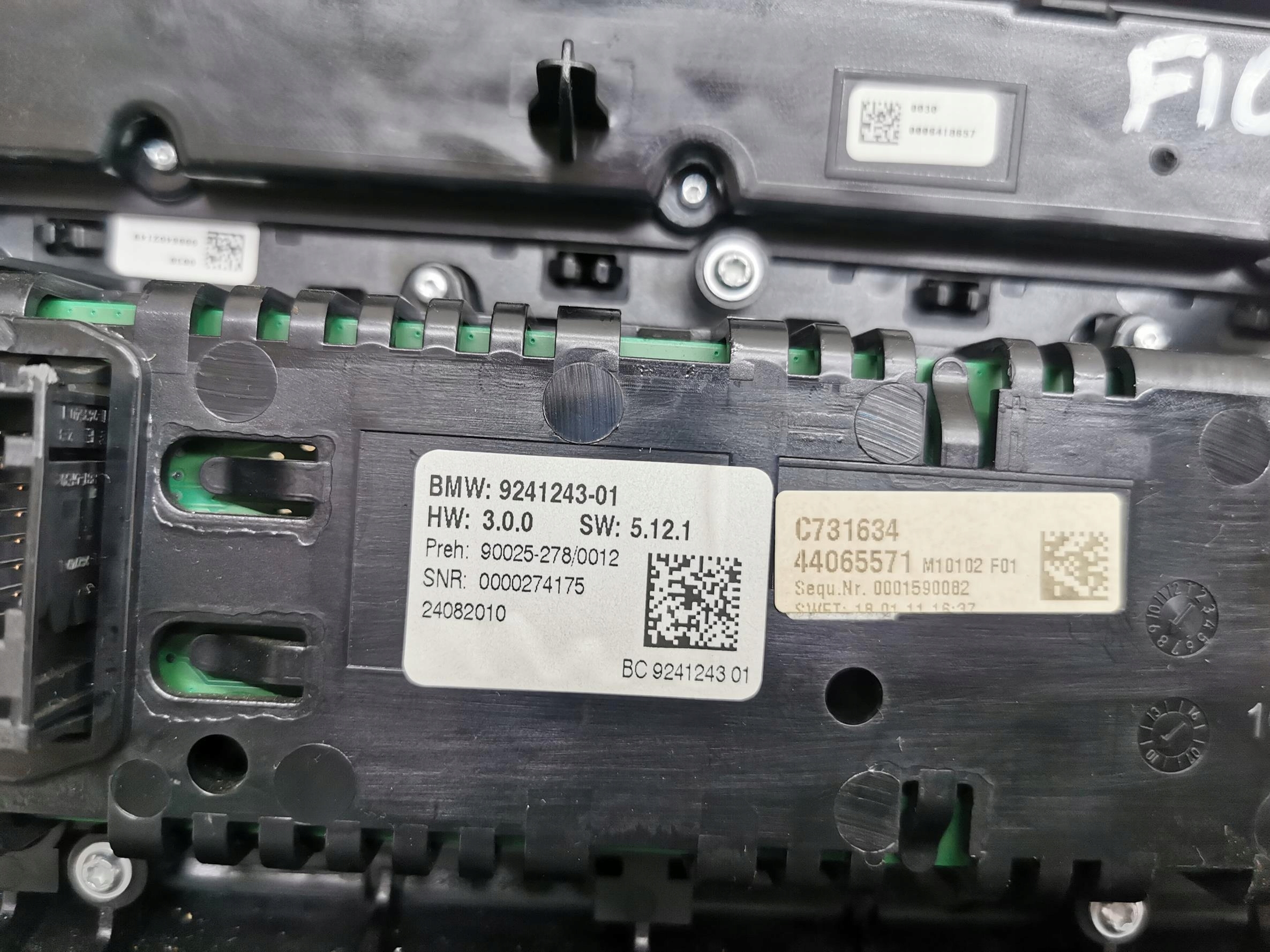 commande de climatisation BMW SERIA 5 F10 F11 9241243