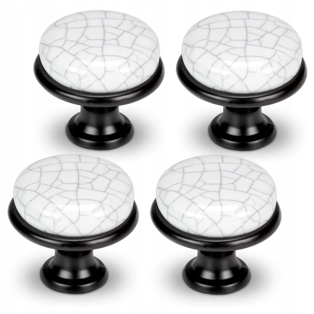 

4x Gałka Meblowa Gałka Do Szafki Porcelanowa Retro
