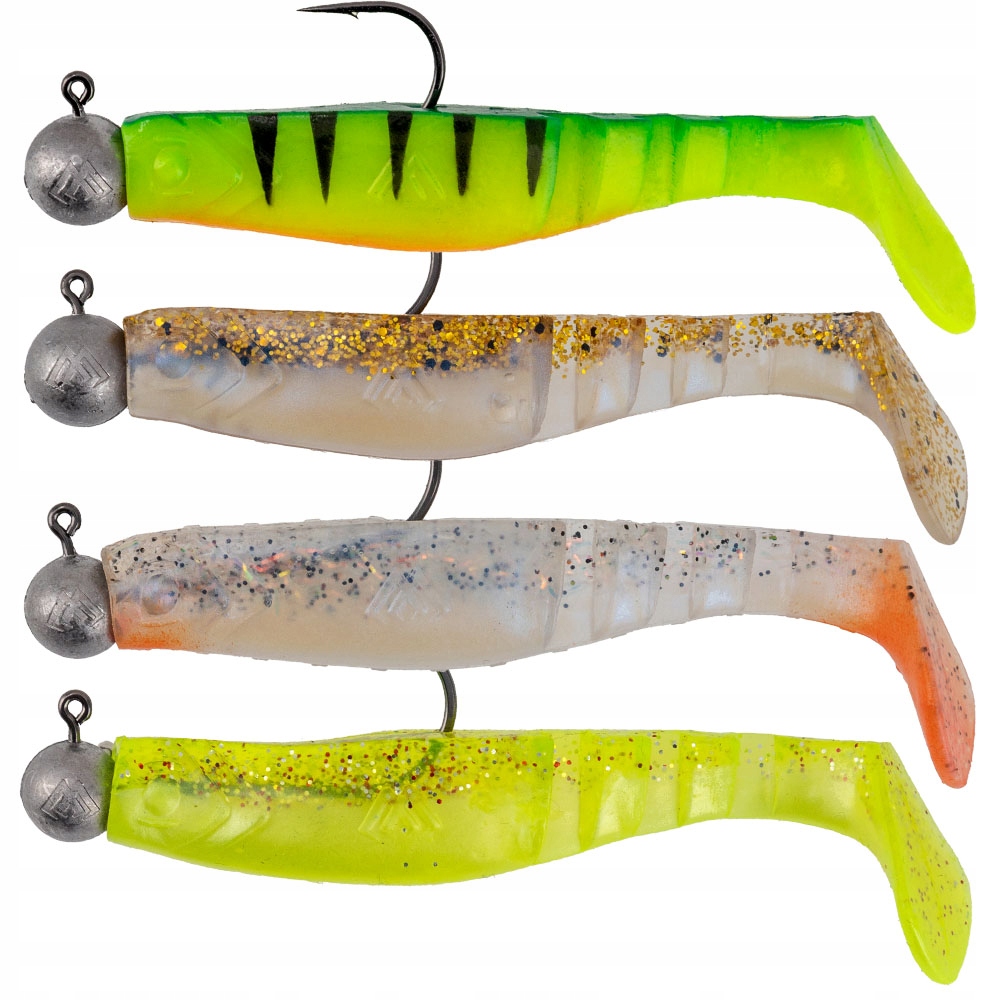 Mikado Fishunter Z Główką Jaws 8CM MIX 4 Sztuki